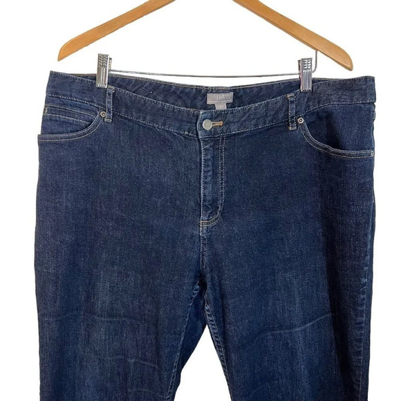 J. Jill Stretch Cotton Denim Jeans Plus Size 18 Authentic Fit Below Waist Bottom - Picture 3 of 7
